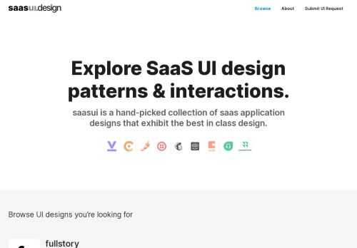 SaasUI is a hand-picked collection of the latest saas application UI UX design patterns from saas products that showcase the best in class design.