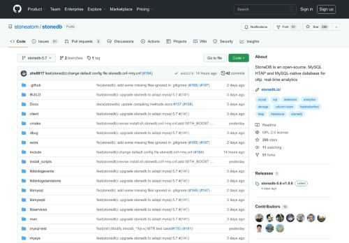 StoneDB is an open-source, MySQL HTAP and MySQL-native database for oltp, real-time analytics - GitHub - stoneatom/stonedb: StoneDB is an open-source, MySQL HTAP and MySQL-native database for oltp, real-time analytics