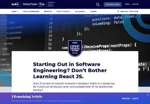 React JS has been an important framework in developers’ toolkits for a decade now. But if you’re just starting your career, you’re probably better off not spending time learning it.