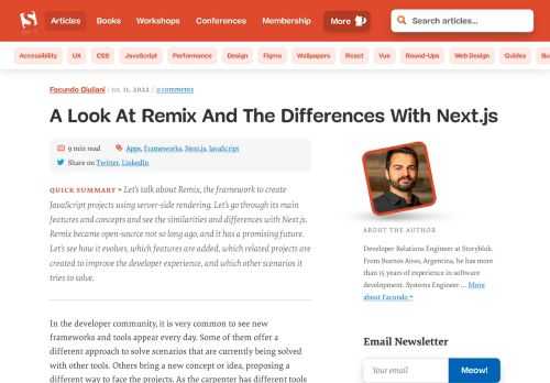 Let’s talk about Remix, the framework to create JavaScript projects using server-side rendering. Let’s go through its main features and concepts and see the similarities and differences with Next.js.