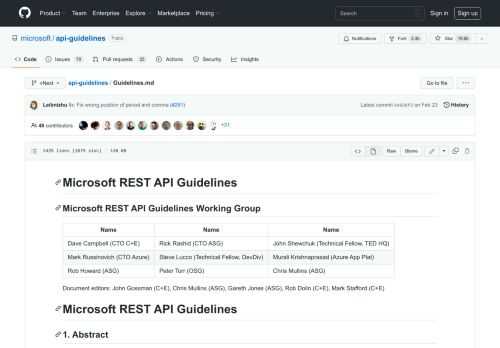 Microsoft REST API Guidelines. Contribute to microsoft/api-guidelines development by creating an account on GitHub.
