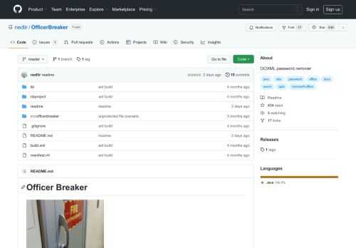 OOXML password remover. Contribute to nedlir/OfficerBreaker development by creating an account on GitHub.