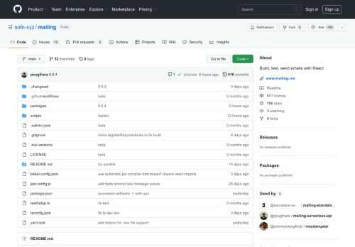 Build, test, send emails with React. Contribute to sofn-xyz/mailing development by creating an account on GitHub.