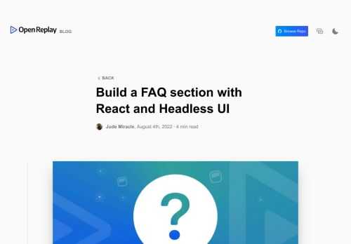 A powerful package helps to easily build a FAQ for your website