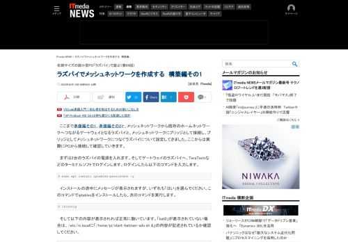 ラズパイでメッシュネットワークを構築してみましょう。