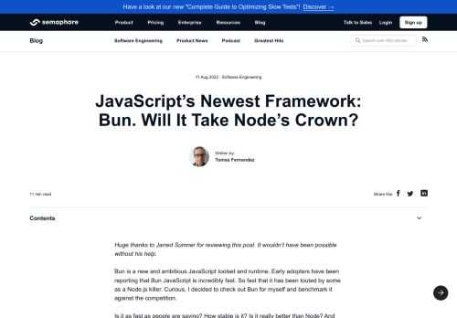 Bun is the newest and fastest all-in-one JavaScript framework. Will it take over Node? Is it better than Deno? Let's do some testing.