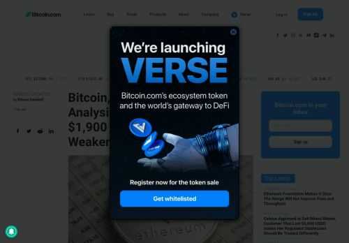 Ethereum fell below $1,900 earlier today, as crypto markets continued to react to disappointing economic data from China.