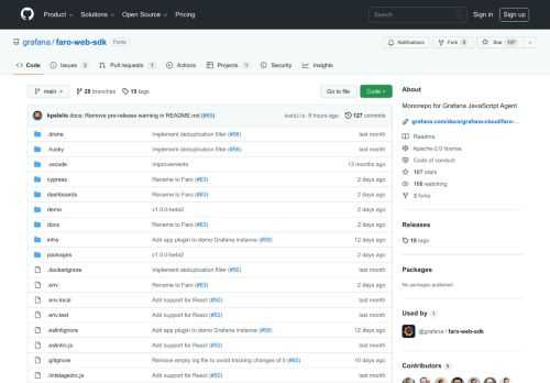 Monorepo for Grafana JavaScript Agent. Contribute to grafana/faro-web-sdk development by creating an account on GitHub.